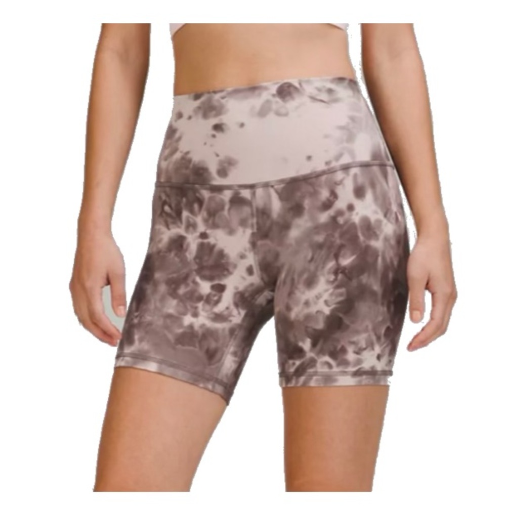 Lululemon Align High-Rise Short 6" Diamond Dye Mink Berry Lunar Rock Grey size 8